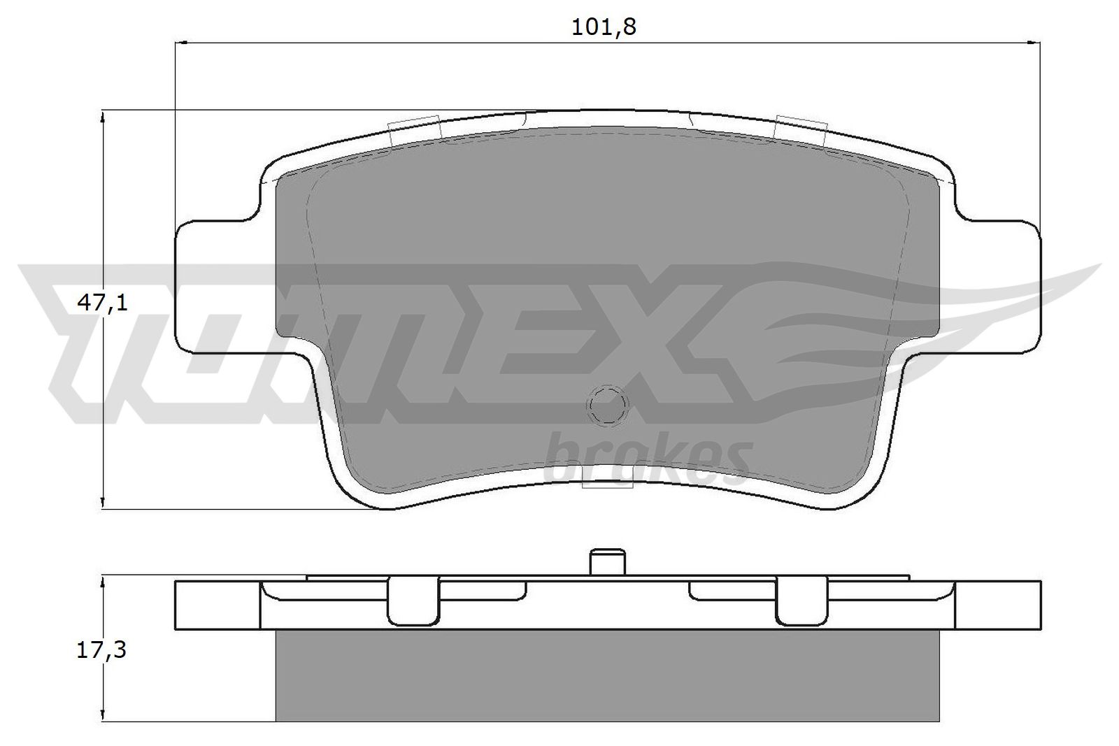 Sada brzdových platničiek kotúčovej brzdy TOMEX Brakes